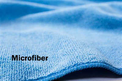 Microfiber for cleaning LCD display