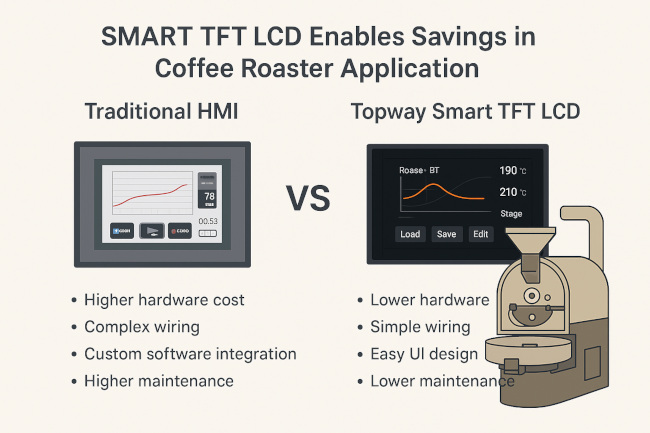 Smart tft lcd saving cost